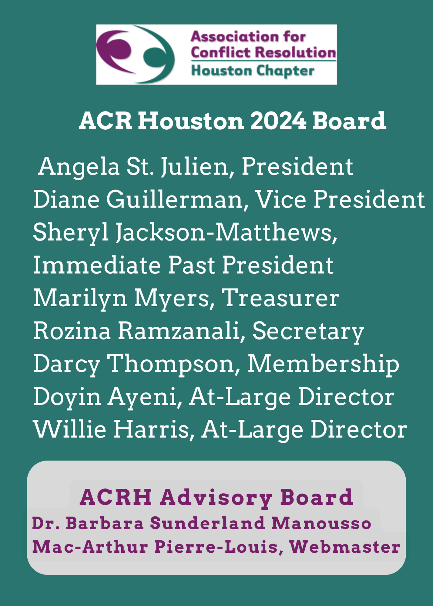 ACR Houston 2024 Board Members